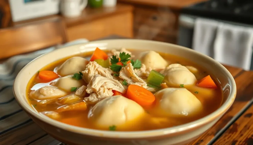 Discover how to make classic chicken dumpling soup with tender dumplings, savory broth, and juicy chicken. A comforting bowl of warmth just like grandma used to make