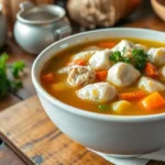 Discover how to make classic chicken dumpling soup with tender dumplings, savory broth, and juicy chicken. A comforting bowl of warmth just like grandma used to make