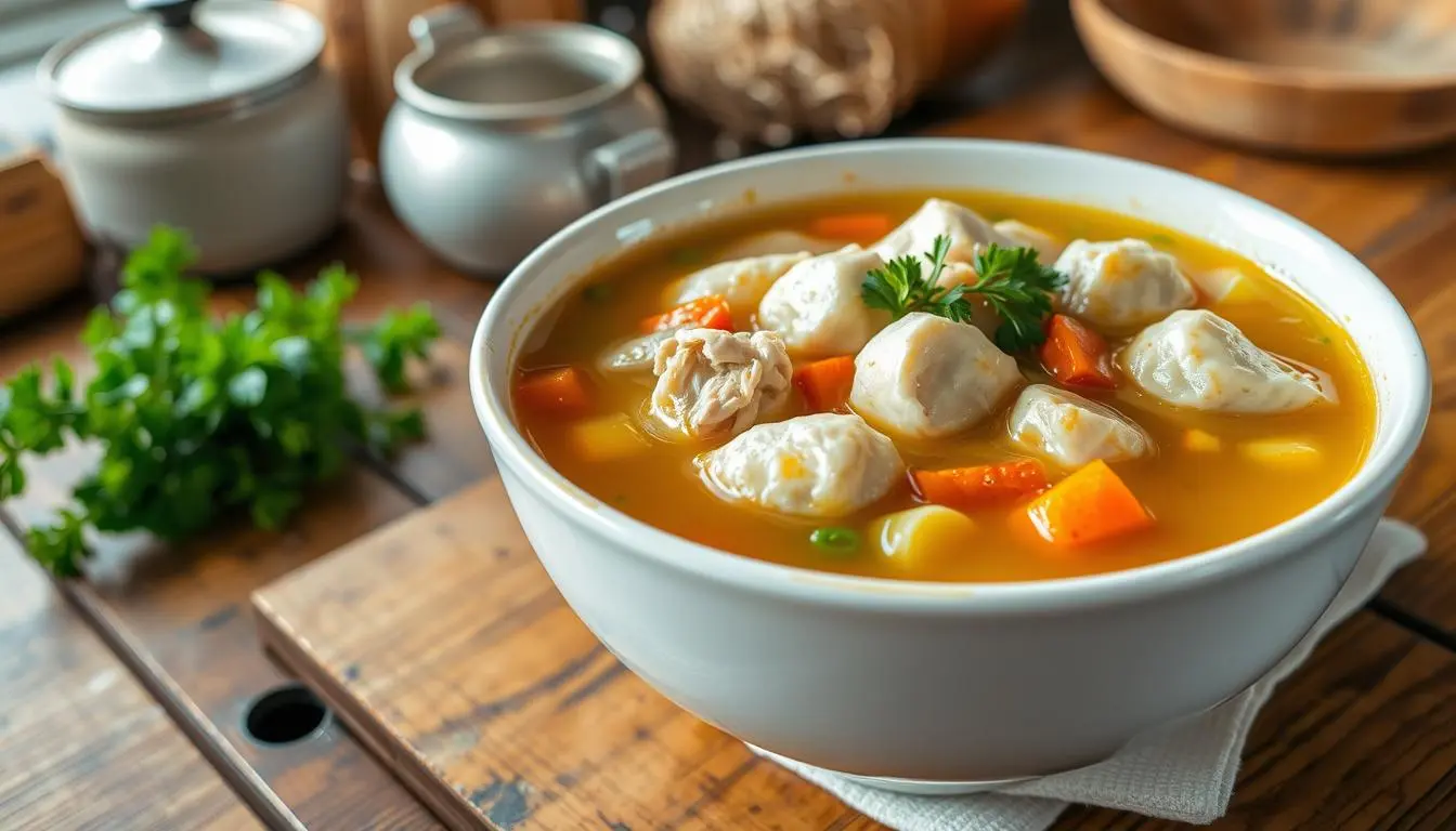 Discover how to make classic chicken dumpling soup with tender dumplings, savory broth, and juicy chicken. A comforting bowl of warmth just like grandma used to make